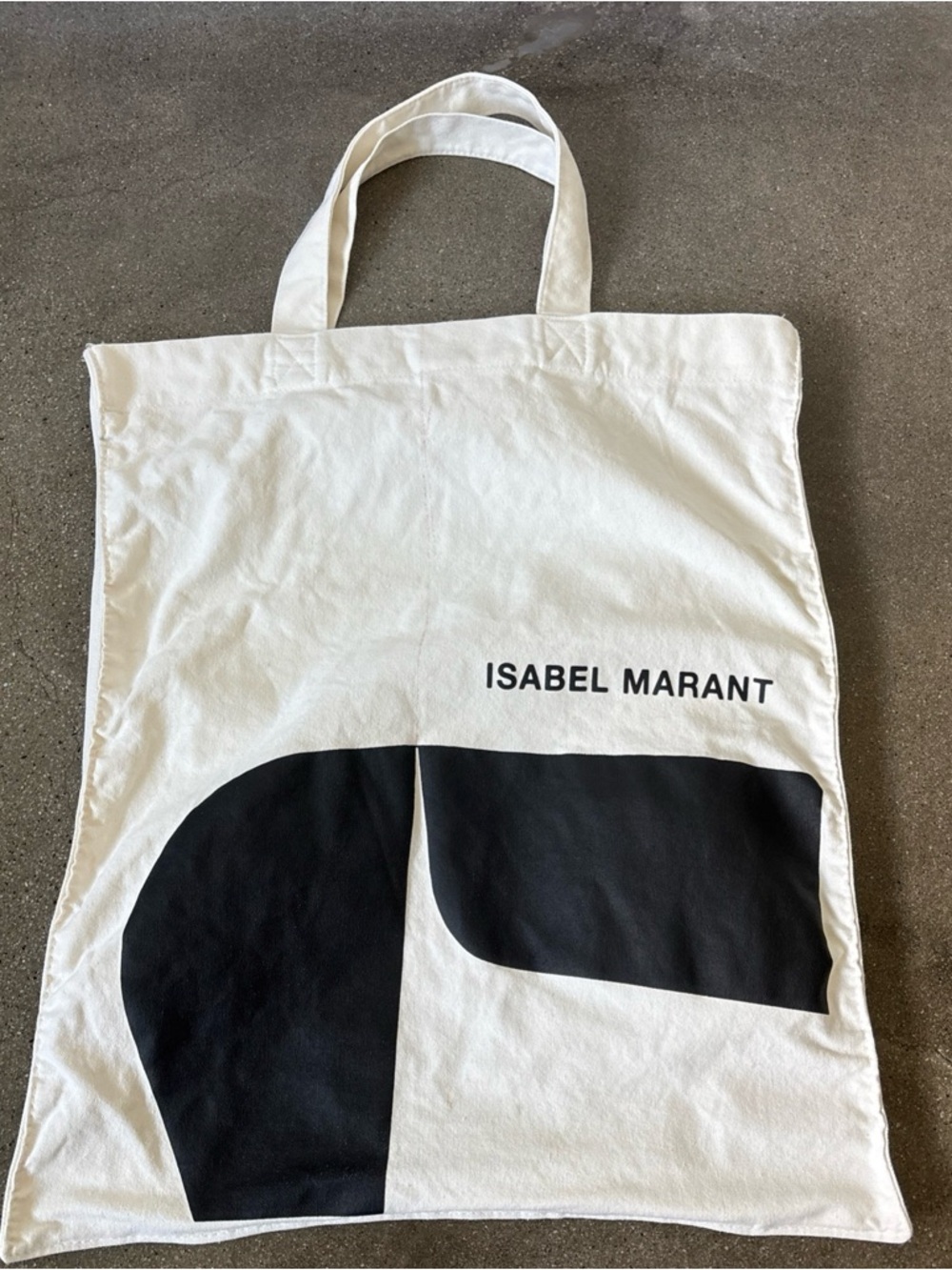 Isabel Marant Cream Canvas Tote with Black Graphic